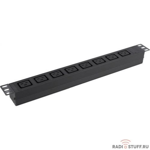 Exegate EX280872RUS Блок розеток ExeGate ServerPro PDU-19H014 Al-8C19-C20, 19",1U,алюм, 8 IEC 320 C19, С20