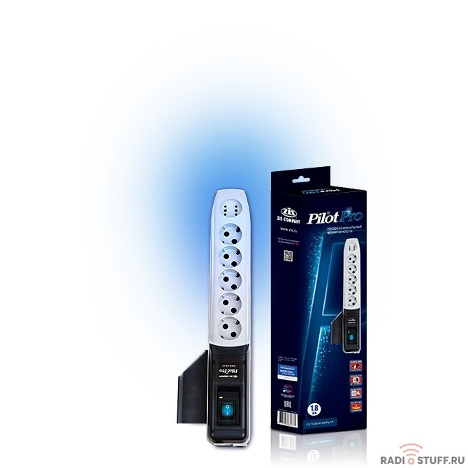ZIS Сетевой фильтр Pilot - Pro {5 евро, 1 росс.} 7 м [арт. 027/арт.080]